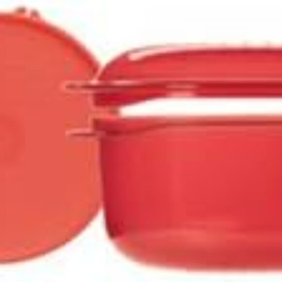 Tupperware TupperWave Microwave Stack Cooker Complete System Colander & Cone RED - Picture 3 of 5